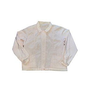 Vintage 1980s Goola Gang Cream Champagne Collared Windbreaker